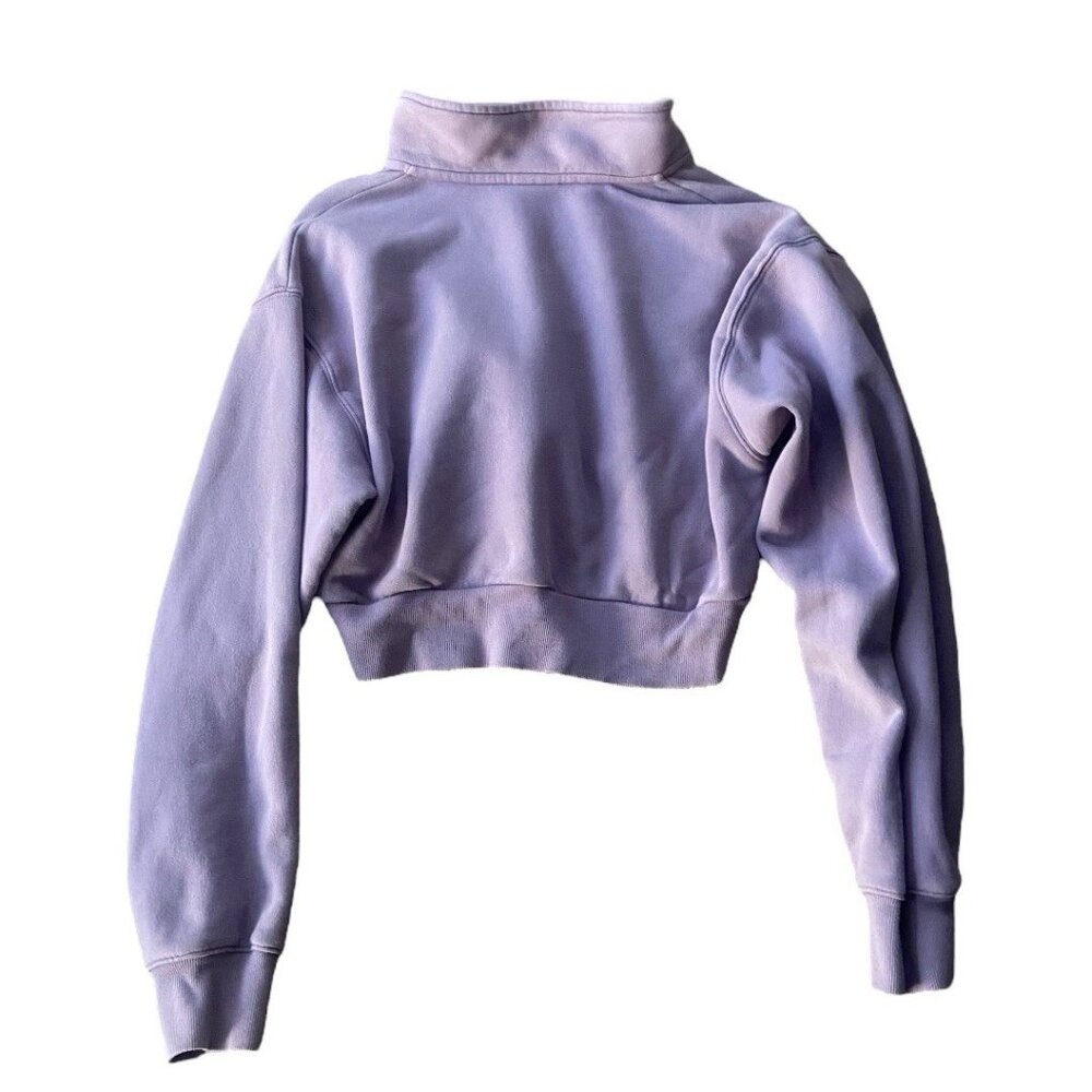 TNA Cozy Fleece Perfect 1/4 Zip Sweatshirt Cropped Size M - Picture 4 of 6